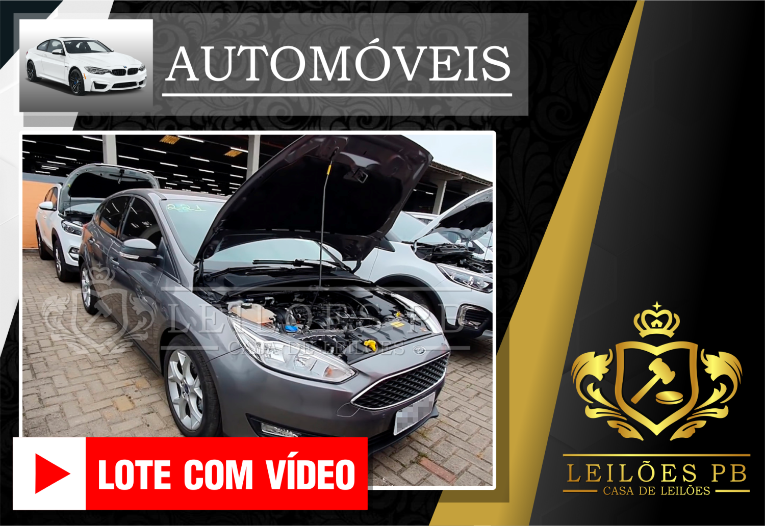 <center><big><b>LEILÃO de AUTOMÓVEIS</b></center> <center></big>Recuperados de Financiamento<br> </center>